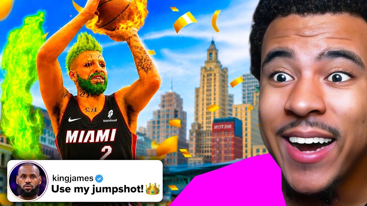 NBA 2K basketball thumbnail designed for a creator client